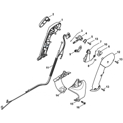 Control Handle Type 3 Assembly for Stihl BR200 Blower