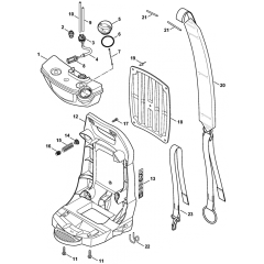 Fuel Tank Backplate Assembly for Stihl BR200 Blower