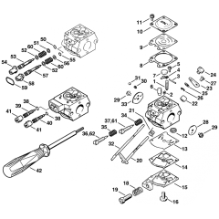 Carburetor L WT 230 WT 489 USA Assembly for Stihl BR320 Blower