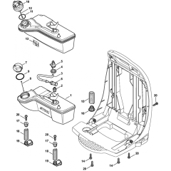 Fuel Tank AV System Assembly for Stihl BR350 Blower