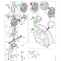 Engine (1) for Stihl BR 600 Leaf Blower