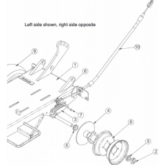 Wheel & Brake Assembly for Camon C500 Rotovators
