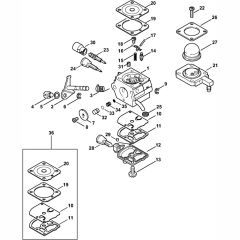 Carburetor 413723BR Assembly for Stihl FR85 Backpack Brushcutter