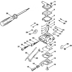 Carburetor WT-580 Assembly for Stihl BR340 Blower