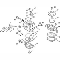 Carburetor C1Q-S28 S41 Assembly for Stihl FR85 Backpack Brushcutter