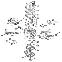 Carburettor C1Q-S35 Assembly for Stihl FS300 FS350 FS380 Clearing Saw