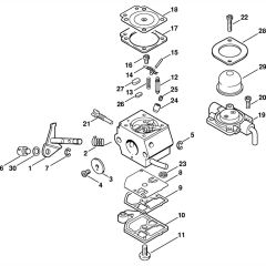 Carburetor C1Q-S45 Assembly for Stihl FR85 Backpack Brushcutter