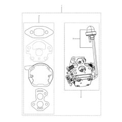 Carburetor Details Assembly for Husqvarna 120E Mark II Chainsaw