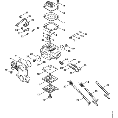 Carburetor HD-41 Assembly for Stihl MS441 MS441C Chainsaws
