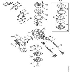 Carburetor HD-49B & HD-47 Assembly for Stihl MS441 MS441C Chainsaws