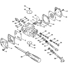 Carburetor HS-280 HS-281 Assembly for Stihl TS510 TS760 Disc Cutter