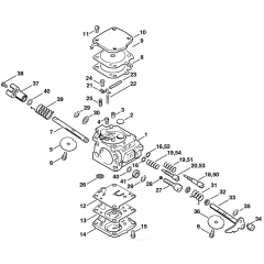 Carburetor HS276 Assembly for Stihl TS460 Disc Cutter Pre 25.2003