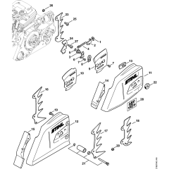 Chain tensioner Assembly for Stihl MS441 MS441C Chainsaws