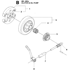 Clutch & Oil Pump Assembly For Husqvarna 450 Chainsaw