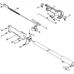 Control Handle 2002 Assembly for Stihl FR85 Backpack Brushcutter