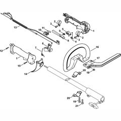 Control Handle Assembly for Stihl FR85 Backpack Brushcutter