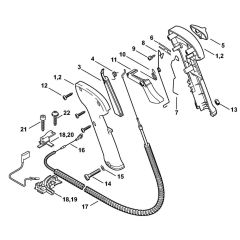 Control handle Assembly for Stihl FS300 FS350 FS380 Clearing Saw