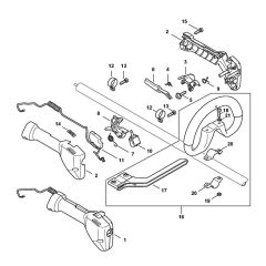 Control handle Assembly for Stihl FSA130 FSA130R Cordless Trimmer