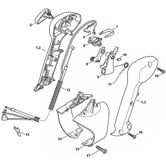Control Handle Type 1 Assembly for Stihl BR350 Blower