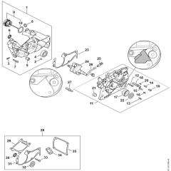 Crankcase Assy for Stihl MS 500i