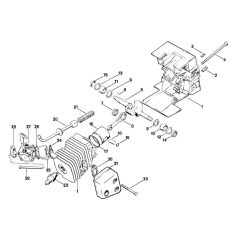 Crankcase & Piston Assembly for Stihl FS150 FS151 Clearing Saw