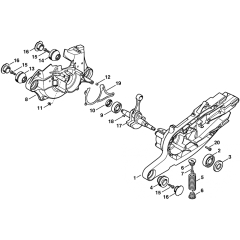 Crankcase Assembly for Stihl TS700 Disc Cutter