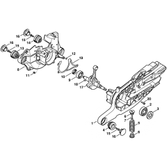Crankcase Assembly for Stihl TS800 Disc Cutter