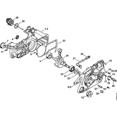 Crankcase Assembly for Stihl MS441 MS441C Chainsaws