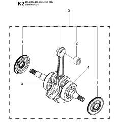 Crankshaft Assembly for Husqvarna 236 Chainsaws