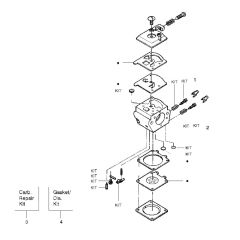 Carburetor Details Assembly for Husqvarna 136LE Chainsaw