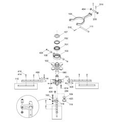 Blade Mechanism (Left) Assembly for Wacker CRT 36-24 A-E Trowel