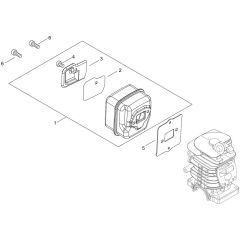Muffler for ECHO CS-3510AC