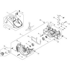 Crankcase for ECHO CS-501SX