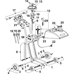 Frame Assembly for Clipper CS451 Floor Saw