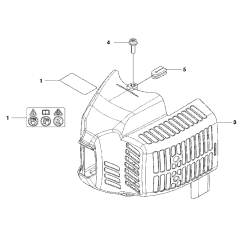 Cylinder Cover Assembly for Husqvarna 226 HS75 S Hedge Trimmers