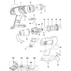 DeWalt DC759 Type 1 Cordless Drill Parts DeWalt 18v Cordless