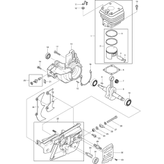 Cylinder & Piston for Makita DCS6800I-38