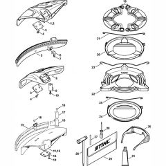 Deflector Assembly & Tools for Stihl FR410C FR460TC Backpack Brushcutter