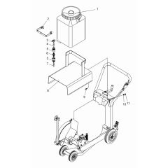 Water Tank Assembly for Wacker DFS90 Floor Saw