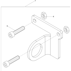 Towing Eye Assembly for Wacker DPU3070H 5000610041 (Diesel-Recoil Starter) Rev. 107 Reversible Plate Compactors