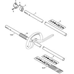 Drive tube assembly Assembly for Stihl FSA90 FSA90R Cordless Trimmer
