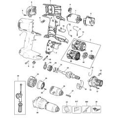Dewalt dc988 deals parts