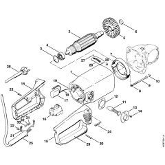 Housing, Handle, Connecting cable Assembly for Stihl E15 Electric Chainsaws