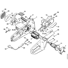 Electric motor Assembly for Stihl E20 E220 Electric Chainsaws