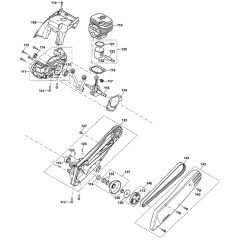 Cylinder, Crankshaft, Clutch Assembly for Makita EK6100 Disc Cutters