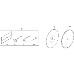 Blades, Tools Assembly for Makita EK6100 Disc Cutters