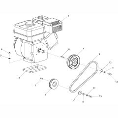 Engine & Drive Kit Assembly for Altrad Belle PCX20A Forward Plate