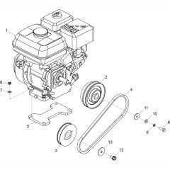 Engine and Drive Kit Assembly for Altrad Belle PCL1645 & 1650 Forward Plate