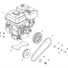 Engine and Drive Kit Assembly for Altrad Belle PCX1750A Forward Plate