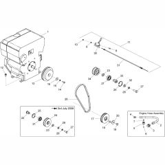Engine Drive Kit Assembly for Altrad Belle RPC30 Reversible Plate (Hatz & Lombardini)